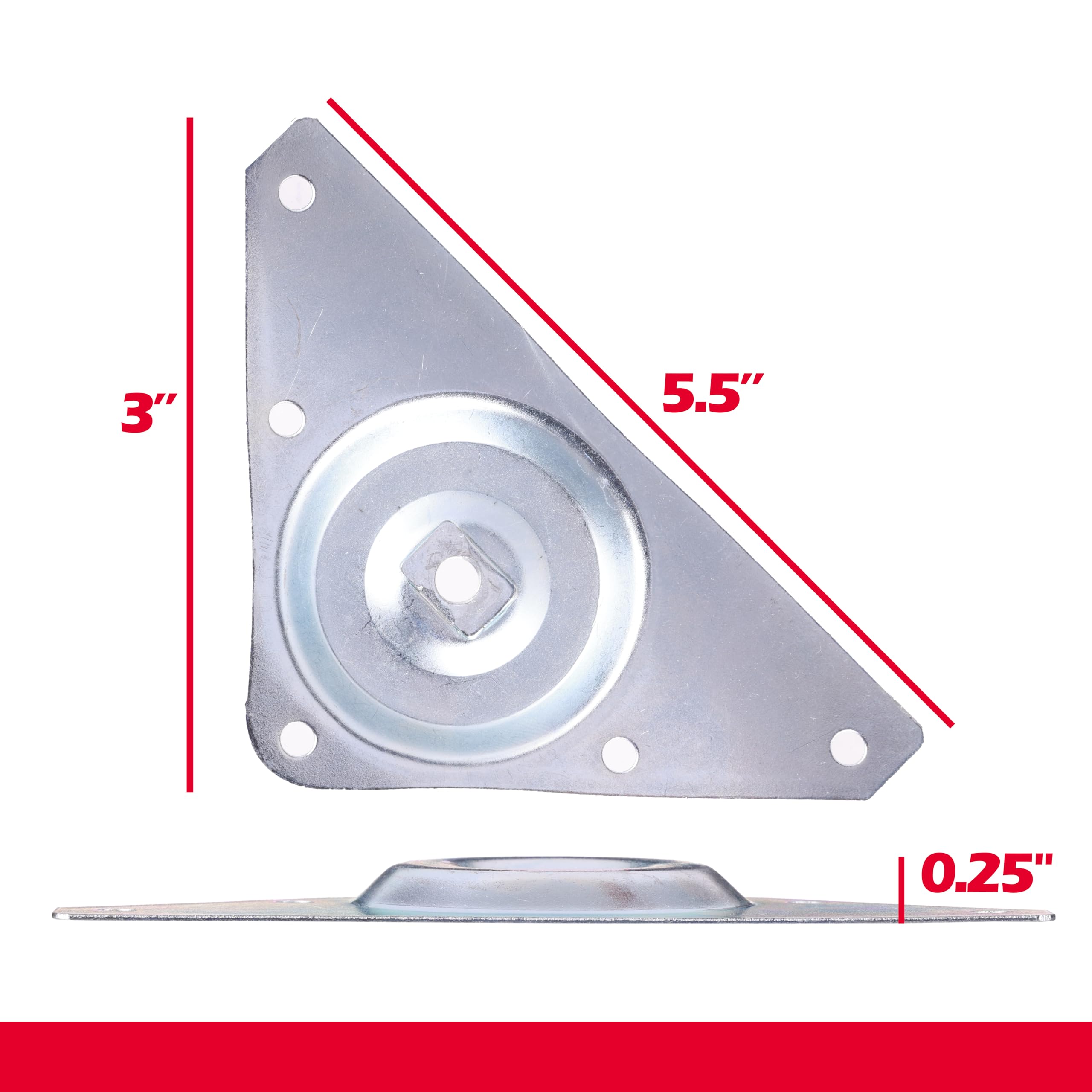 Waddell Contemporary Bun Foot & Heavy Duty Top Plate | Unfinished Hardwood Decorative Quick Mount Furniture Feet | 18G Steel Attachment Mounting Hardware - Image 3