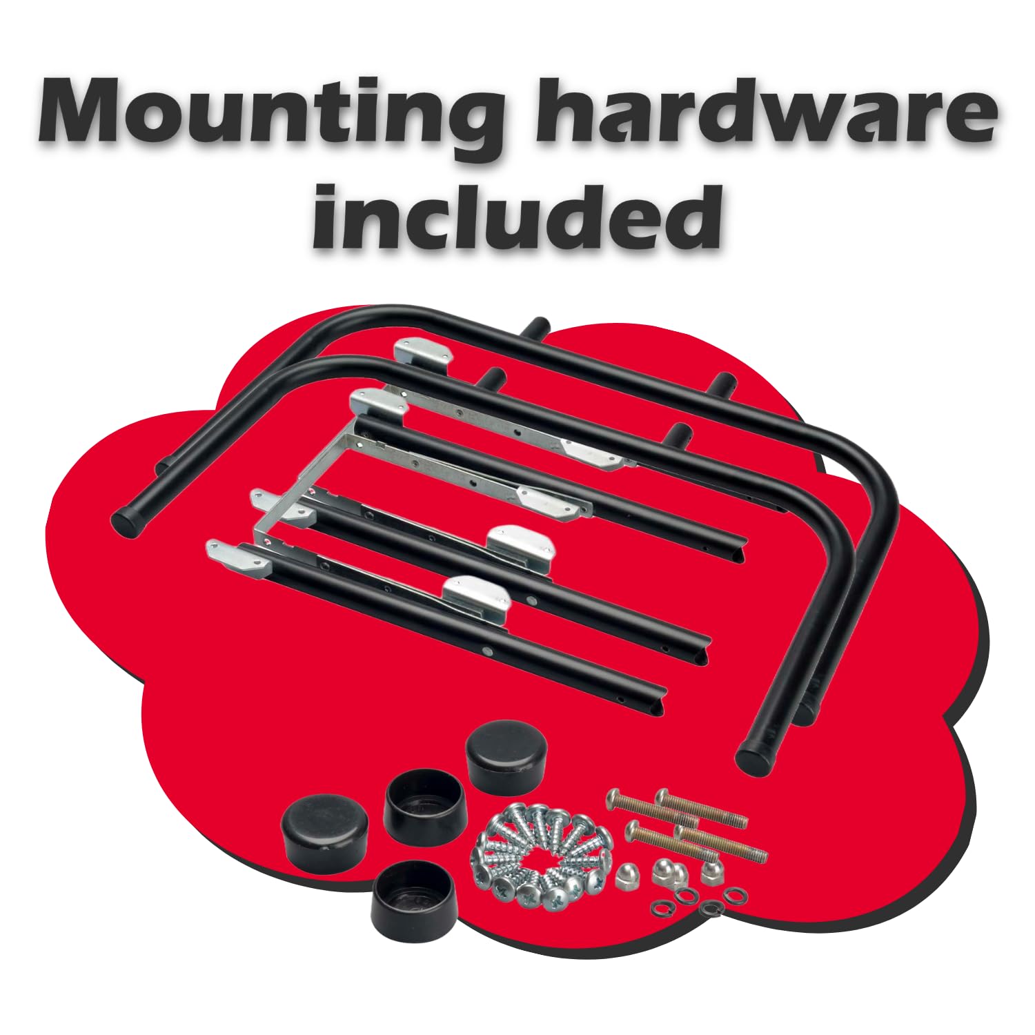 Waddell 29" Folding Banquet Table Legs (Set of 2, Black) | Includes Mounting Screws & Leg Caps | 16G 1" Tubular Steel Supports up to 400 lb. | Collapsible Locking Replacement Legs DIY Buffet Table - Image 3