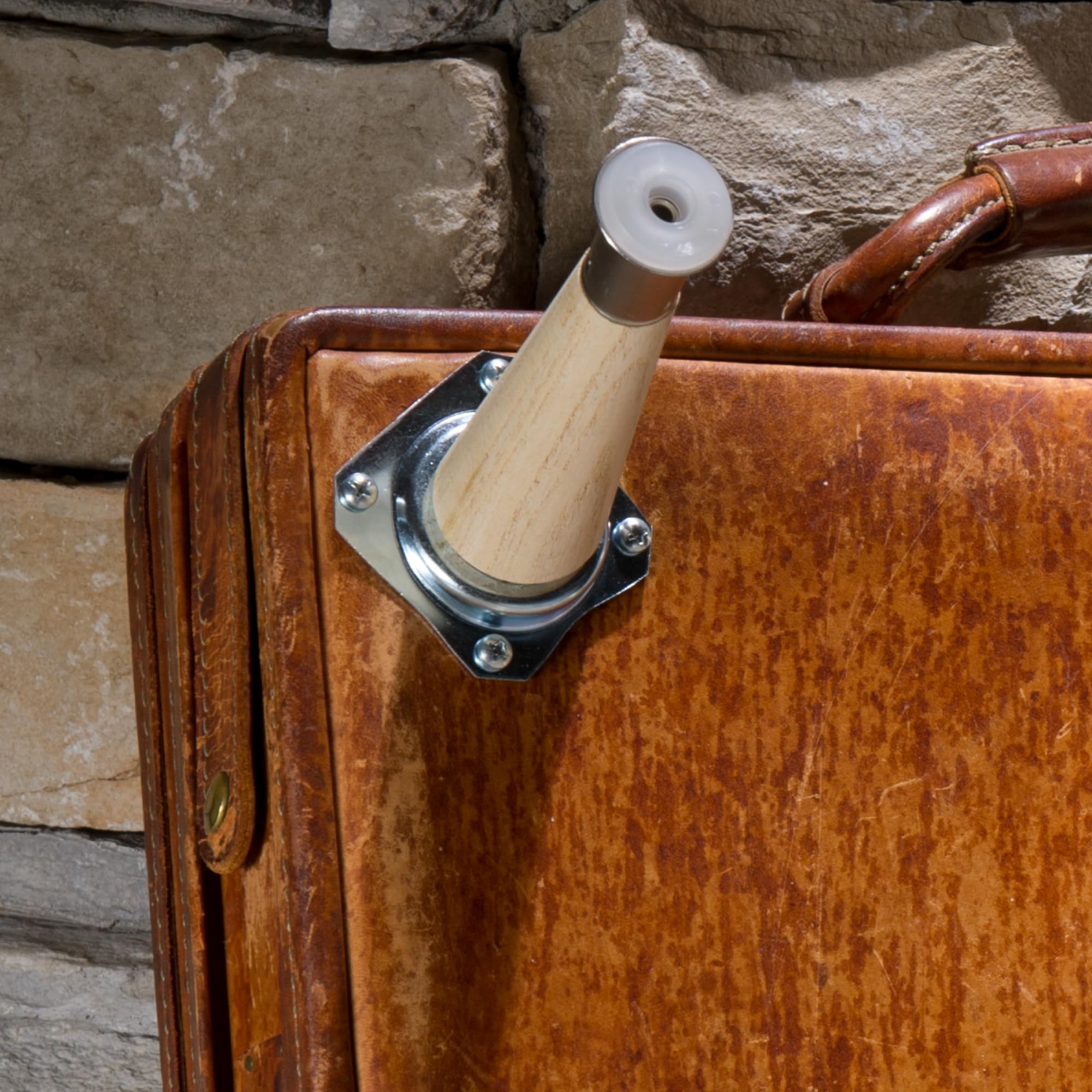 Waddell 6" Parsons Leg & Angle Top Plate | Unfinished Ash Decorative Quick Mount Furniture Leg | 18G Steel Attachment Mounting Hardware - Image 4