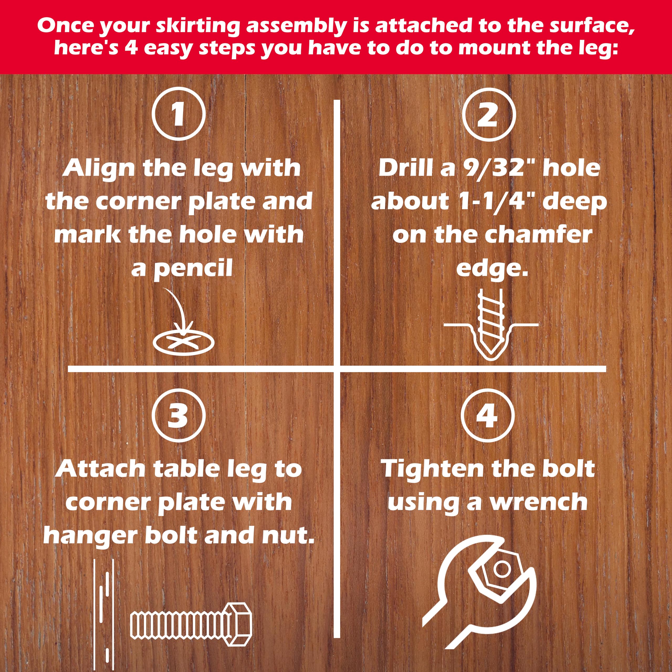 Waddell Butcher Block Table Leg (1 Count, 35" H) | Woodworker Style Pine Wood Legs w/Chamfer Edge | Heavy Duty Unfinished Furniture Legs for DIY Home Improvement, Refurbishing Vintage Room Decor - Image 6