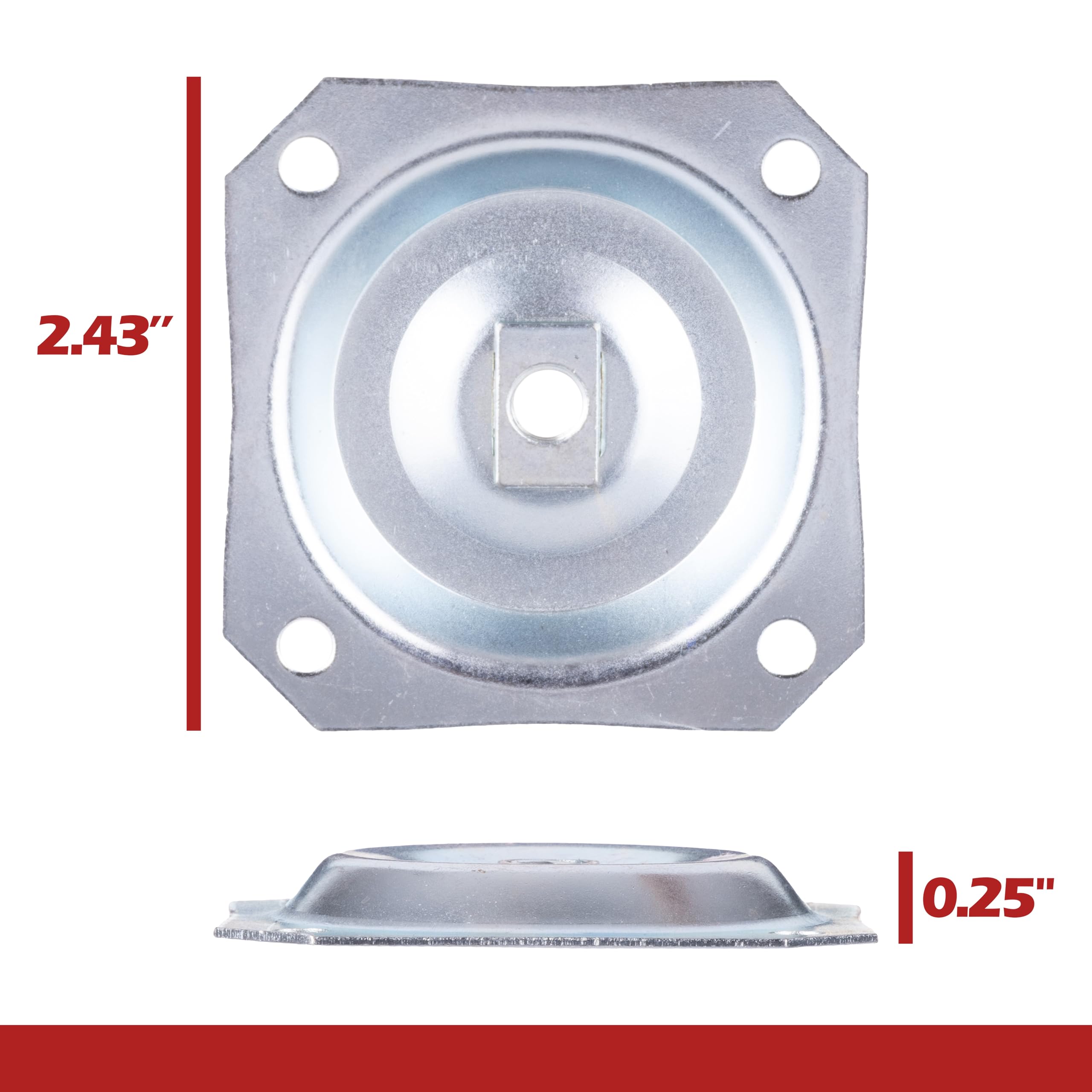 Waddell Contemporary Bun Foot & Straight Top Plate | Unfinished Hardwood Decorative Quick Mount Furniture Feet | 18G Steel Attachment Mounting Hardware - Image 3