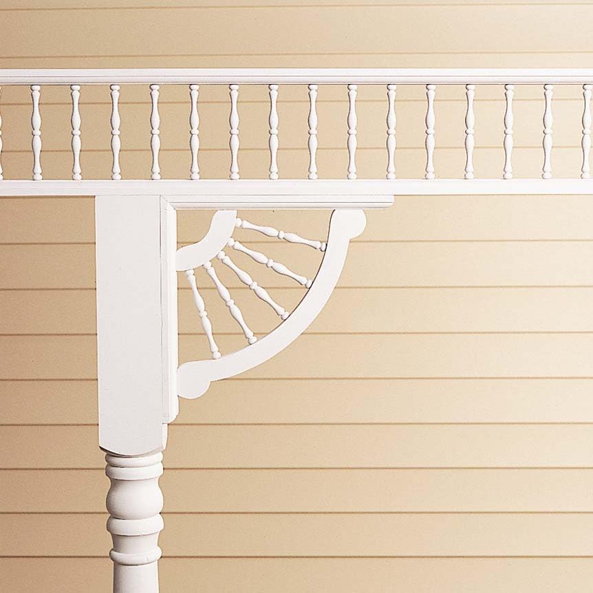 WADDELL Medium Spindle Bracket (1 Count, 12" x 12") | Unfinished Hardwood Paintable Stainable Brackets and Corbels | DIY Home Projects Victorian Gingerbread Trim Exterior | Supports up to 5 Lbs. Each - Image 3