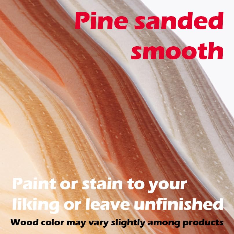 WADDELL Pine Bracket w/Backing Plate (1 Count, 9" x 6" x ¾) | Unfinished Corbel Includes Mounting Hardware | DIY Home Decor Shelves, Countertops, Fireplace Mantels | Supports up to 5 Lbs. Each - Image 4