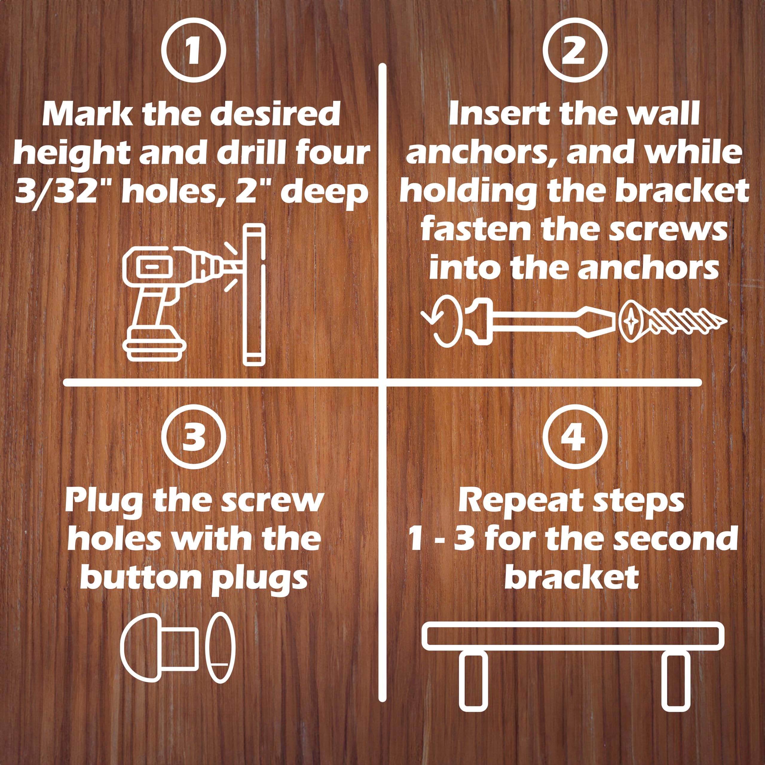 WADDELL Pine Bracket w/Backing Plate (1 Count, 9" x 6" x ¾) | Unfinished Corbel Includes Mounting Hardware | DIY Home Decor Shelves, Countertops, Fireplace Mantels | Supports up to 5 Lbs. Each - Image 6