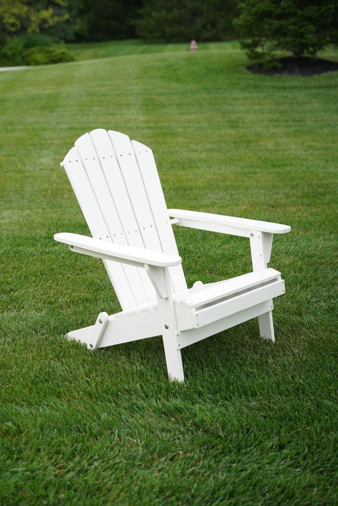 WADDELL Wood Adirondack Chair (White) | Timeless Coastal Design Folding Beach Chair, 400 Lb. Capacity | Stylish Seating for Patio Lounge, Deck, Fire Pit | Durable Outdoor Wooden Chairs for Relaxation - Image 3
