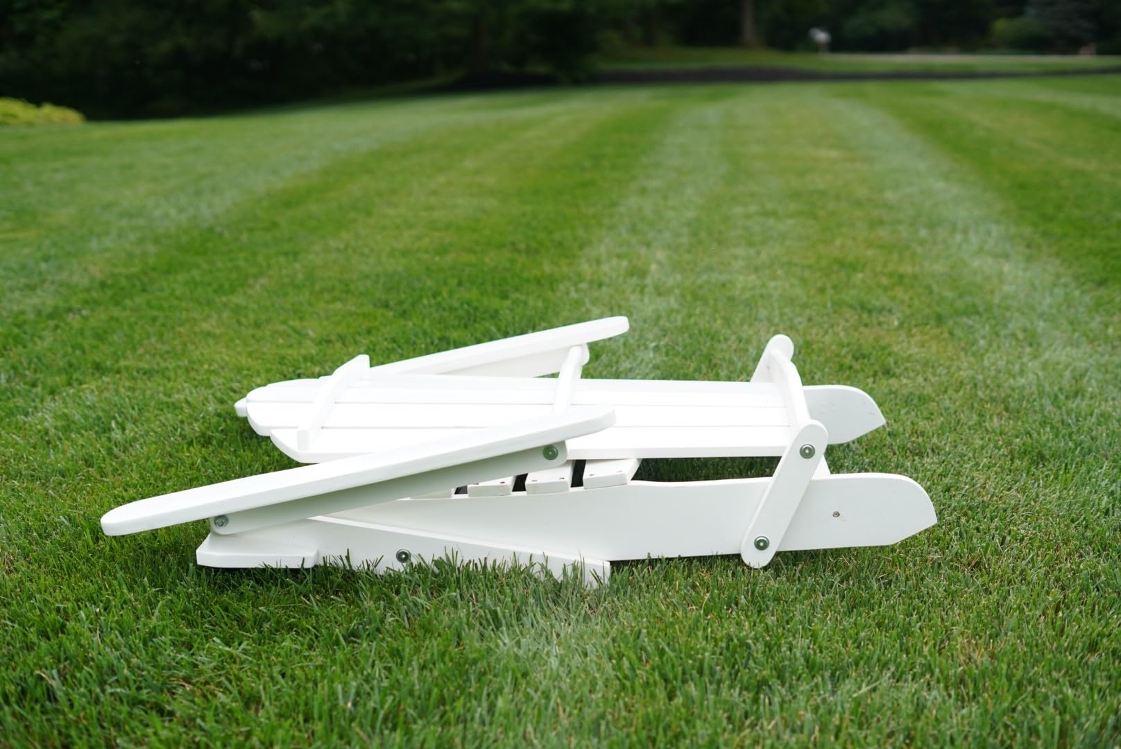 WADDELL Wood Adirondack Chair (White) | Timeless Coastal Design Folding Beach Chair, 400 Lb. Capacity | Stylish Seating for Patio Lounge, Deck, Fire Pit | Durable Outdoor Wooden Chairs for Relaxation - Image 5